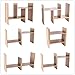 PENGKE Office Storage Rack,Desktop Organizer,Home Decor Adjustable Wood Display Shelf Rack,True Natural Stand Shelf,Office Supplies Desk Organizer,Brown