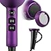 JINRI Negative Ion Hair Dryer with Diffuser | Professional 1875W Ceramic Tourmaline Anti-frizz | Extra-Fast Far Infrared Blow dryer with Quiet Salon-Grade Motor
