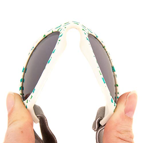 Baby Solo Sunglasses with strap Buncha Crunch and Grey Frame w/ Black Solid Lens - Thumbnail 4