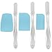 Culinary Corner® Easy Flex Silicone Spatulas | Set of 3 Includes Small, Medium and Large Spoon Style Spatula for Home or Professional Baking Needs | Perfect Tools for Cake Decorating | Heat Resistant | Blue Cooking Utensils | Hanging Kitchen Supplies