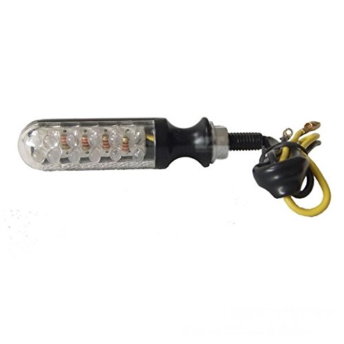 2x Custom Universal Motorcycle Parts 12 Amber LED Turn Signal Light Blinker Indicator Side Light Black Fit For Ducati 748 UP TO 1998