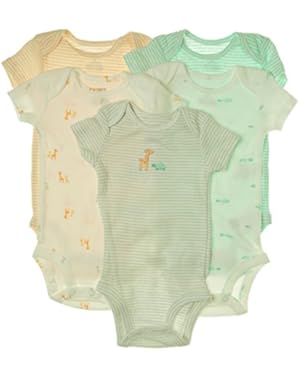 Baby Girls' 5 Pack Bodysuits (Baby) - Navy - Ivory - 12 Months