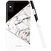 LUOLNH Compatible with iPhone Xs Max Case,Marble Design Slim Shockproof Flexible Soft Silicone Rubber TPU Bumper Cover Skin Case for iPhone Xs Max 6.5 inch(2018)-Geometric Black