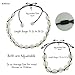Nativu Shell Necklace Vsco Stuff Natural Handmade Seashell Necklaces for Women Cowrie Puka Shell Choker Visco Girl Adjustable Necklace Choker Anklet Set for Women Girls and Teen (White)