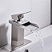 Homevacious 6 inch Bathroom and Kitchen Vanity Sink Faucet 4 inch Hole Cover Deck Plate Square Escutcheon Brushed Nickel Satin Stainless Steel