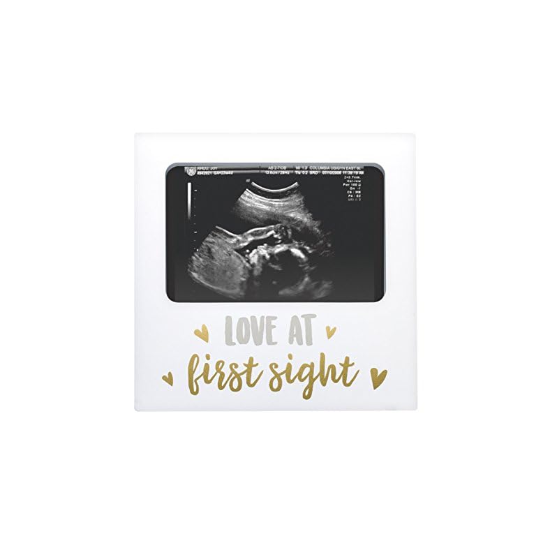 Tiny Ideas Love at First Sight Sonogram Keepsake Photo Frame, Ultrasound Photo Frame for Baby Girl or Baby Boy