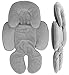 Infant Car Seat Insert | Baby Head & Body Support, Cushion | Carseat Cover, Protector for Stroller, Bouncer & Swing | Soft & Adjustable Pillow | Gender Neutral Gift (Gray) | Improved Version, Thicker