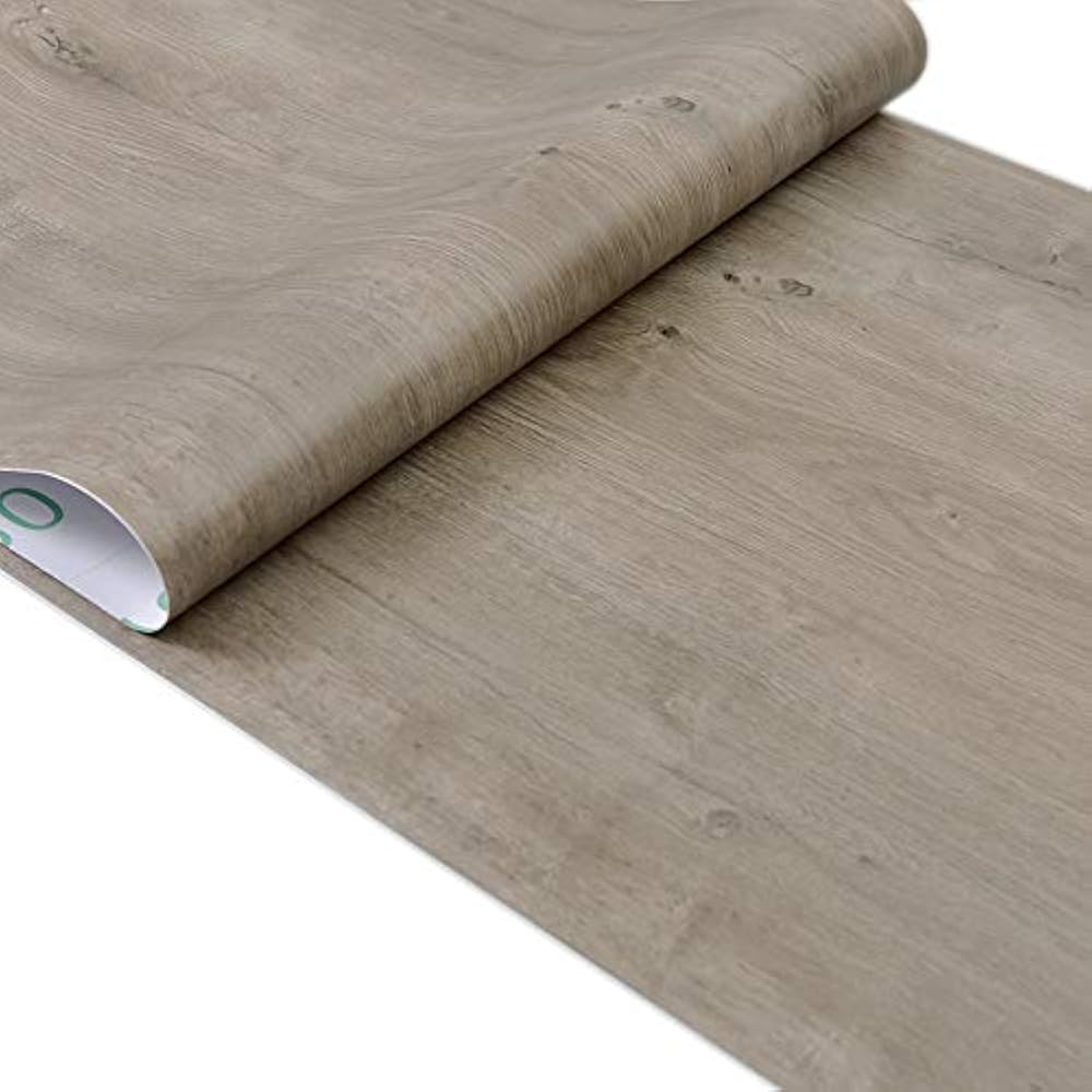  Self Adhesive Gray Oak Wood Contact Paper Shelf Liner For Bathroom