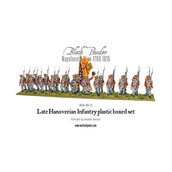 WGN-BR-13A - Kriegsherr Spiele - Napoleonische Kriege - 24x Hannoveraner Infanterie - 28mm Schwarzpulver-Miniaturen – Bild 8