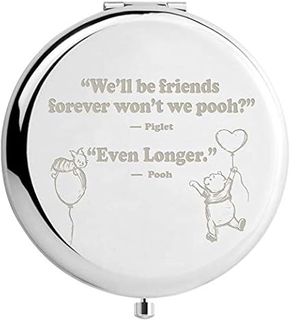 Muminglong Inspirational Winnie The Pooh Quotes And Saying Travel Beauty Makeup Mirror Gifts For Sister Friends Girls Daughter Graduation Present For Her Sliver Amazon Co Uk Beauty