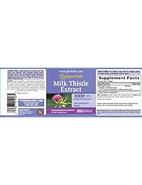 Extracto de leche de cardo Puritan's Pride 4:1 1000 mg (silimarina), 180 cápsulas blandas, 1