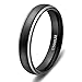 SOMEN TUNGSTEN 4mm Titanium Rings for Men Women Black Dome Two Tone Polish Wedding Band Size 10