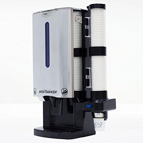 Manual Mouthwash Dispenser (Chrome) - for GotFreshBreath Alcohol-Free Mouthwash