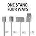 Sanus Wireless Sonos Speaker Stand for Sonos One, Play:1, & Play:3 - Audio-Enhancing Design with Built-in Cable Management - Single Stand (White) - WSS21-W1
