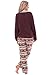 Alexander Del Rossa Womens Fleece Pajamas, Long V-Neck PJ Set
