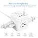 Cube Power Strip 3 Widely Outlet 3 USB Ports, TESSAN Small Desktop Charging Station, 5ft Extension Cord for Travel, Cruise Dorm Room, White