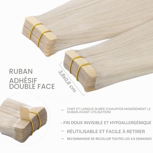 WENNALIFE 20 x 50 g 50 g Natural Adhesive Coloured Remy Tape in Hair Extensions