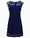 StyleDome Women's Lace Sleeveless Hollow Out Beach Cocktail Slim Mini Maxi Dress Blue US 12