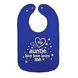 Mashed Clothing Unisex-Baby My Auntie Love Love Loves Me Cotton Baby Bib