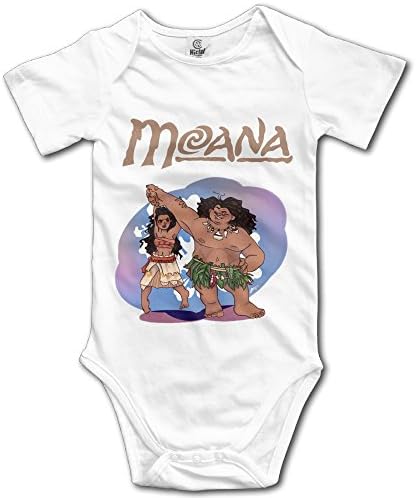 Zhanzy Moana 5 Baby's Boys Girls Kids Creeper Romper Bodysuits Jumpsuits Size 18 Months US White