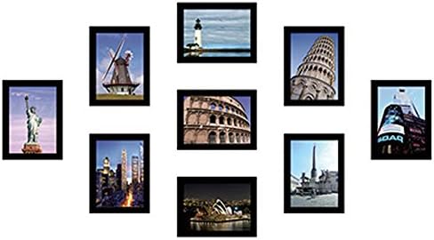 Battletter Picture Frame 9-Piece Wall Set (black)