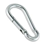 80mm x 8mm Zinc-Galvanized Steel Carabiner Snap Link Hook - 3-1/4