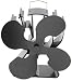 Boone Hearth Heat Powered 4 Black Blade Stove Fan From for Wood Stoves, FREE Stove Thermometer Included primary