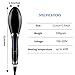 Hair Straightener Brush Ceramic Fast Heating Hair Straightening Brush Temperature Display Anti-scald Effective Hair Styling Iron Tools Mini Black Color Available