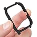 SIKAI Bumper Case Cover for Amazfit Bip Smart Watch Protective Anti-Scratch Colorful PC Cover for Huami Amazfit Bip Smart Watch (Black)