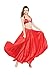 Dance Fairy Satin Belly Dance Swing Midi Skirt,Red