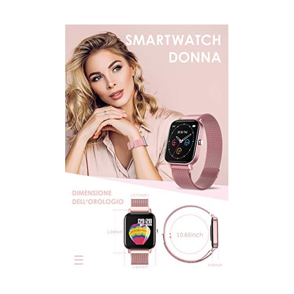 AIMIUVEI Smartwatch Donna, Orologio Fitness Tracker da 1,4 Pollici Smart  Watch Bluetooth Contapassi Calorie… - Barter Italia