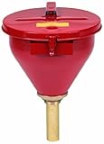 Justrite 08207 10.75" x 10" Metal Drum Funnel with 2" NPT Adapter and 6'' Flame Arrester