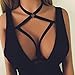 Gotd Sexy Women Ladies Hollow Strappy Bra Cage Crop Top Bustier Tops (L, Black)