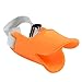 Dog Muzzle/Dog Mouth Cover Quick Fit Breathable Adjustable Soft Silicone Safety Dog Puppy Pet Muzzle Mouth Mask Duck Mouth Shape Pet Mouth Masks, Anti Bite Chew Bark Lick (S, Orange)