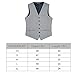 Zicac Men's Unique Advanced Custom Vest Skinny Wedding Dress Waistcoat, Light Gray, Medium