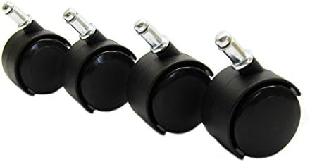 Chromcraft Polyurethane Soft Tread Replacement Casters - Softer Casters for Wood or Tile Floors (16)