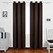 Deconovo Blackout Curtains, Solid Room Darkening Curtains for Living Room, Thermal Insutaled Drapes for Kitchen Patio Door Nursery, Grommet Top (Chocolate, 42x63 Inch, 1 Panel)