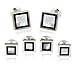 Cuff-Daddy Framed Mother of Pearl Onyx Tuxedo Cufflink & Stud Set