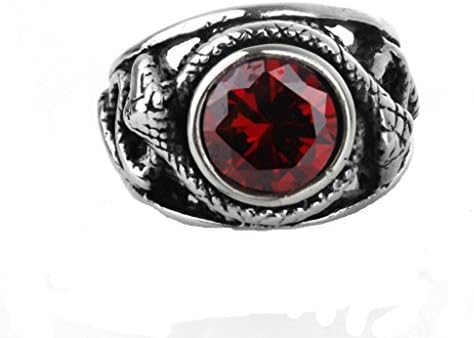 Blisfille Cubic Zirconia Ring Gift Mother Serpiente Ring Silver Ring Size N 1/2-X 1/2