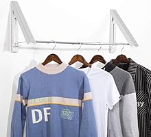 LECDDL Retractable Clothes Racks - Laundry Hangers Wall Mount - Wall Mounted Folding Clothes Hanger Drying Rack -...