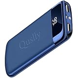 Quslly 20000 mAh Portable Power Bank with 2 USB ports Mobile charger External battery backup Large capacity power supply for iPhoneX 8 7 6s 6 Plus 5s 5 Samsung mobile phone iPad and other equipment