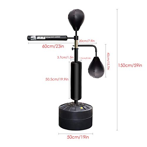 InnoLife MMA Boxing Speed Trainer Punching Spinning Bar with Dual Punch