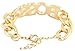 JOTW Goldtone with Clear Boss Adjustable Link Bracelet (S-2433)