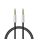 Archeer 3.5mm Stereo Audio Cable 4-Pole Male to Male Extension Cord for Smartphone, Tablets, Headset, PC, Laptop (4ft/1.2m)