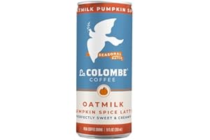 La Colombe Oatmilk Pumpkin Spice Draft Latte - Plant-Based, Ready to Drink Coffee, Lactose Free, Gluten Fee, Made with Real Pumpkin, 9 Fl Oz (12 Count)