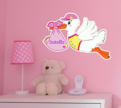 Personalized Stork Sign "It's a Girl" (Baby's Room Wall Decor) It's a Girl Newborn Pink Decoration