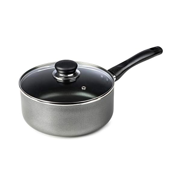 Premier-Cookware-Essentials-Grey-Saucepan-Set-3-Piece-Guaranteed-Non-Stick-Aluminium-Saucepans-with-Glass-Lids-Set-Induction-Suitable-16cm-18cm-20cm Premier Cookware Essentials Grey Saucepan Set - 3 Piece Guaranteed Non-Stick Aluminium Saucepans with Glass Lids Set - Induction Suitable - 16cm 18cm 20cm