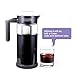 Cold Brew Coffee Maker (1.3L/44OZ Iced Tea&Coffee Maker) 4-IN-1 BPA Free Glass Coffee Brewer System; Dishwasher Safe Coffee Filter Pitcher Carafe with Non-slip Silicone Base / Spout Lid / Mesh Filter