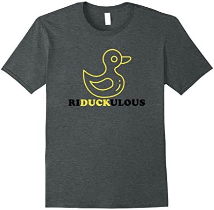 Mens RiDUCKulous Rubber Ducky Tee Shirt Large Dark Heather