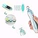 Electric Nail File Drill for Baby No Sharp Claws Hurt, 6 in 1 Safety Cutter Trimmer Clipper for Toes and Fingers (Blue)